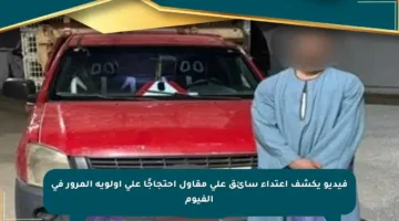 فيديو يكشف اعتداء سائق على مقاول احتجاجًا على أولوية المرور في الفيوم